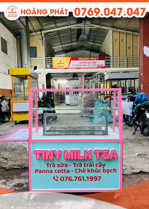 Xe trà sữa trái cây 1m6 x 60 x 2m XTS750