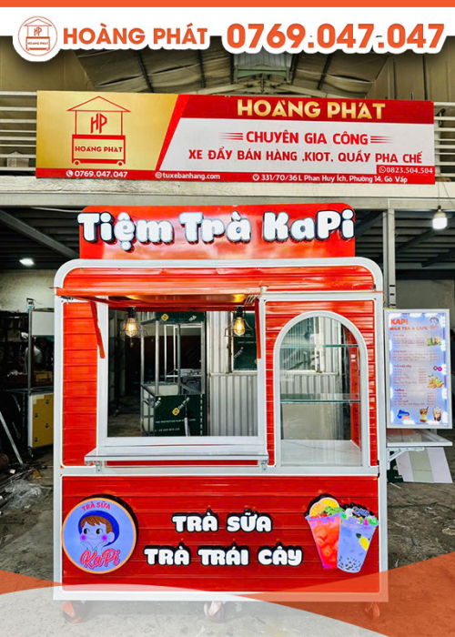 Xe trà sữa 1m6 x 60 x 2m XTS738
