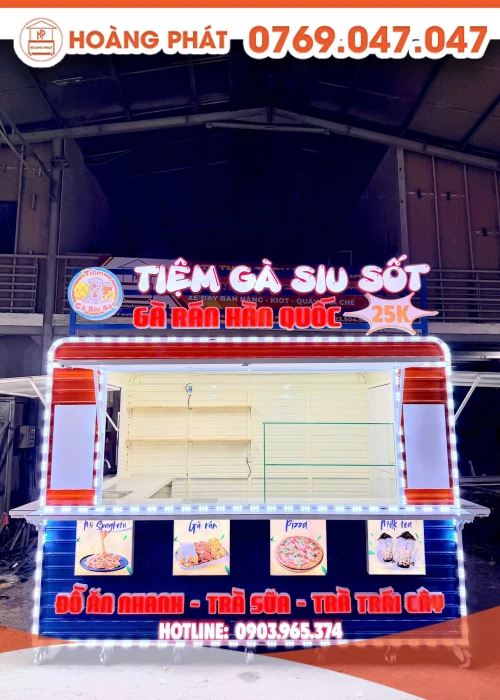 Kiot bán hàng gà rán 2m2 x 3m x 2m K1167