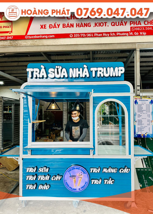 Xe trà sữa 1m8 x 60 x 2m XTS691