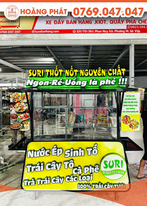 Xe sinh tố và nước ép 1m4 x 60 x 2m XST612