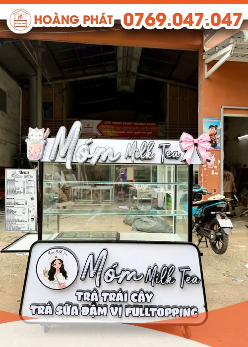 Xe trà sữa Milktea 1m5 x 60 x 2m XTS1189