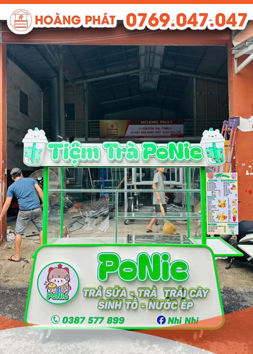 Xe trà sữa, trà trái cây 1m6 x 60 x 2m XTS852