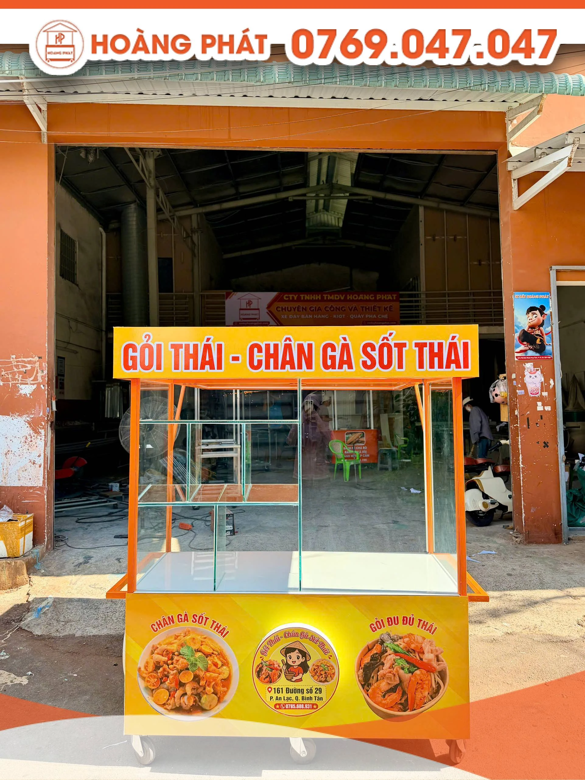 TỦ XE BÁN HÀNG 1m6x60x2m XBH1327