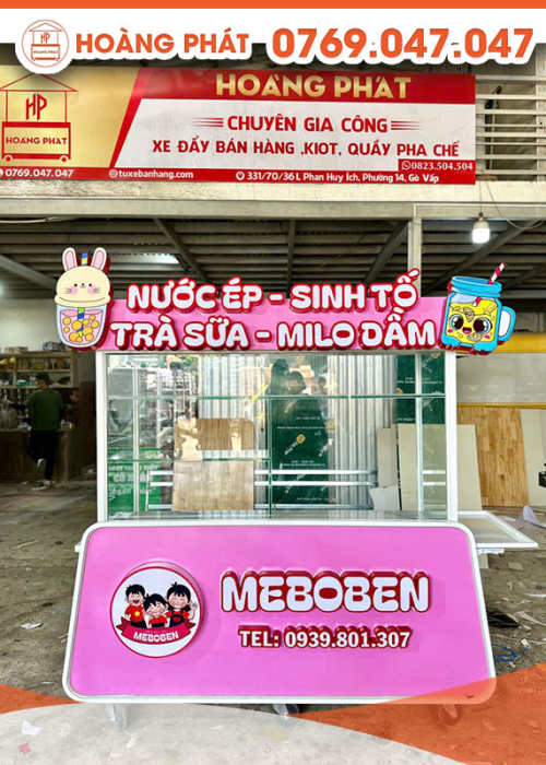 Xe sinh tố và nước ép 1m6 x 60 x 2m XST734