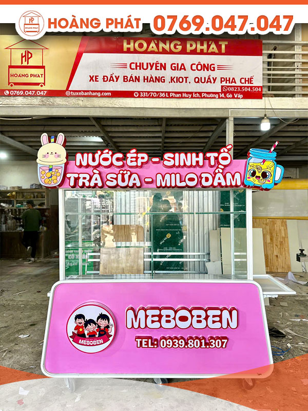 Xe sinh tố và nước ép 1m6 x 60 x 2m XST734