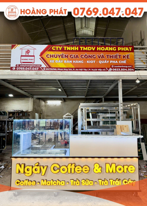 Xe cafe nước ép 2m6 x 1m2 x 2m XCF1138