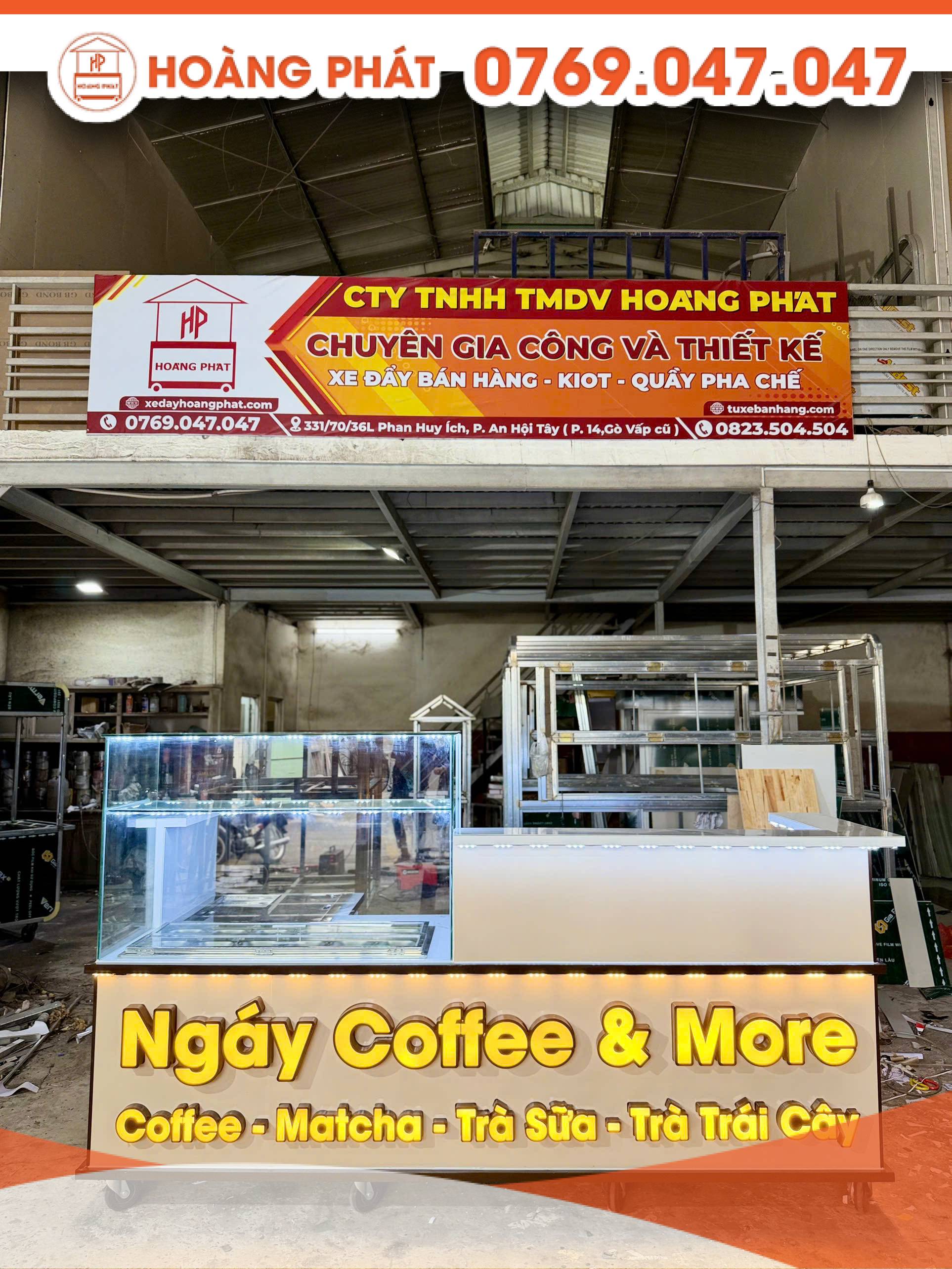 Xe cafe nước ép 2m6 x 1m2 x 2m XCF1138