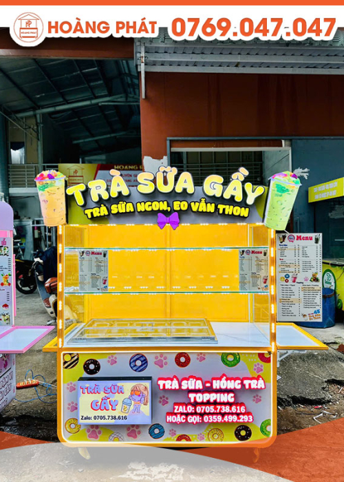 Xe trà sữa 1m5 x 60 x 2m XTS733