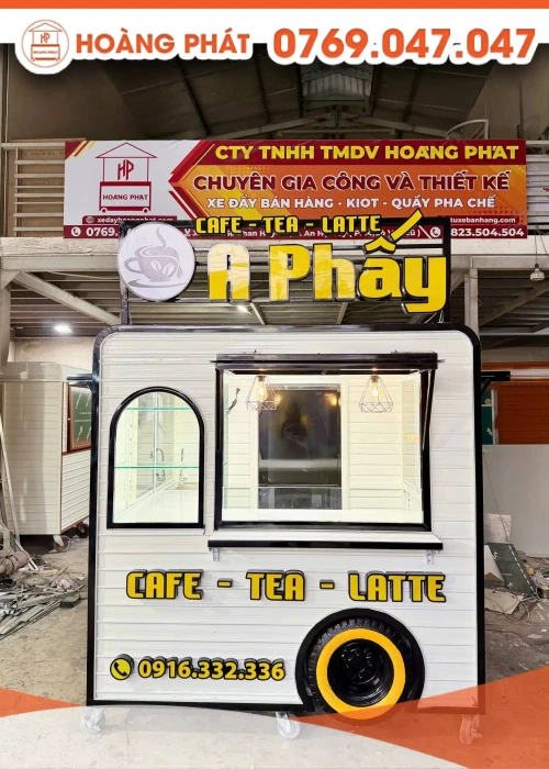 Kiot bán hàng trà và cafe 1m8 x 60 x 2m K1192