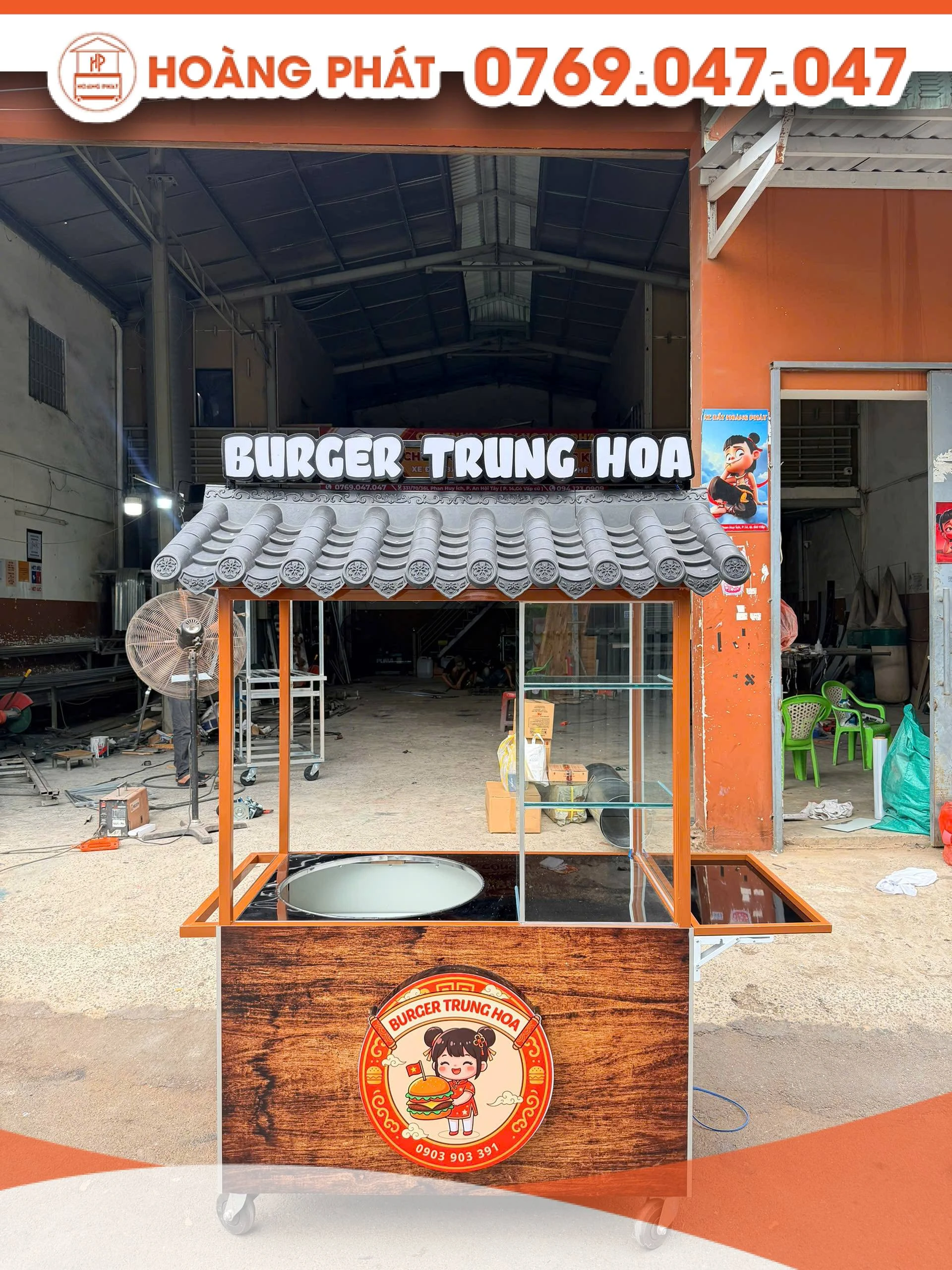 Tủ xe bán hàng 1m2 x 60 x 2m XBH1310