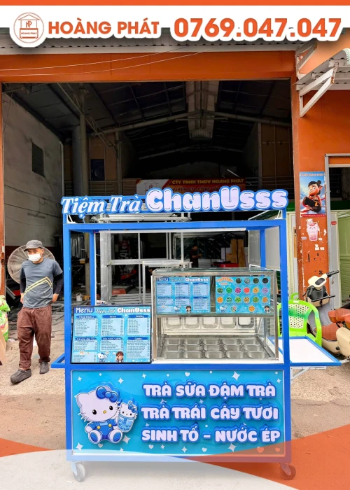 Tủ xe bán hàng thức uống 1m6 x 60 x 2m XBH1285