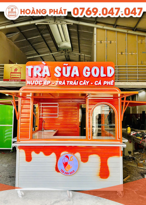 Kiot bán trà sữa 2m x 1m8 x 2m K936
