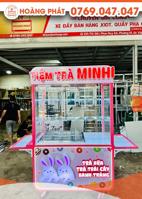 Xe trà sữa mini 1m2 x 60 x 2m XTS773