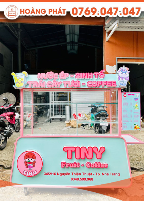 Xe nước ép, sinh tố dễ thương 1m6 x 60 x 2m XST675