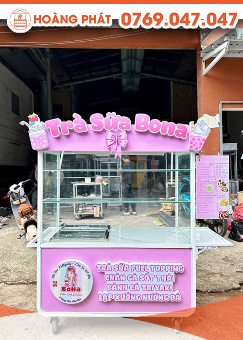 Xe trà sữa dễ thương 1m6 x 60 x 2m XTS699