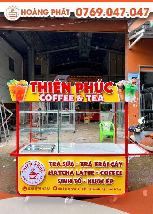 Xe cafe trà sữa 1m8 x 60 x 2m XCF1148
