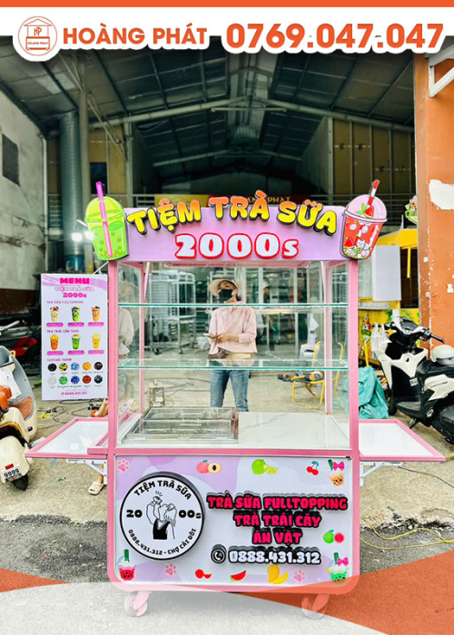 Xe trà sữa 1m2 x 60 x 2m XTS835