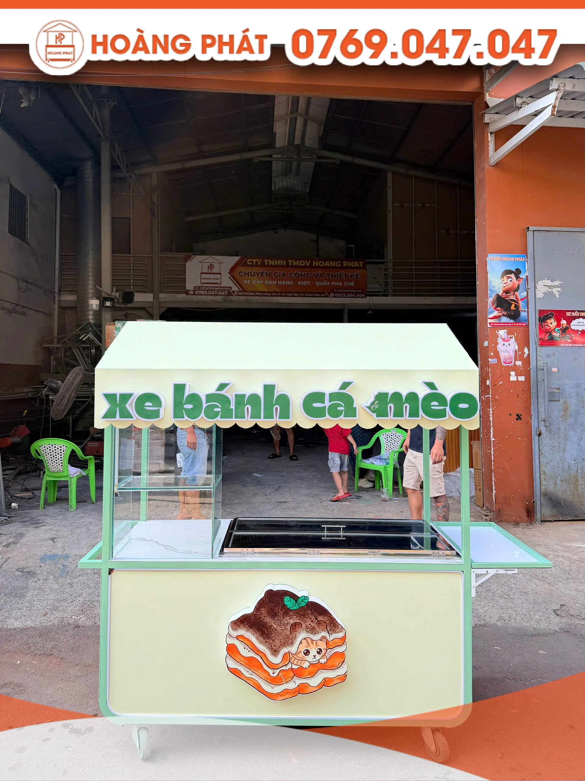 Xe bánh cá mèo 1m5 x 60 x 2m XBH1215