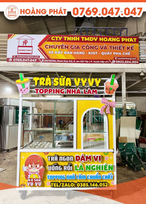 Xe trà sữa 1m5 x 60 x 2m XTS1151