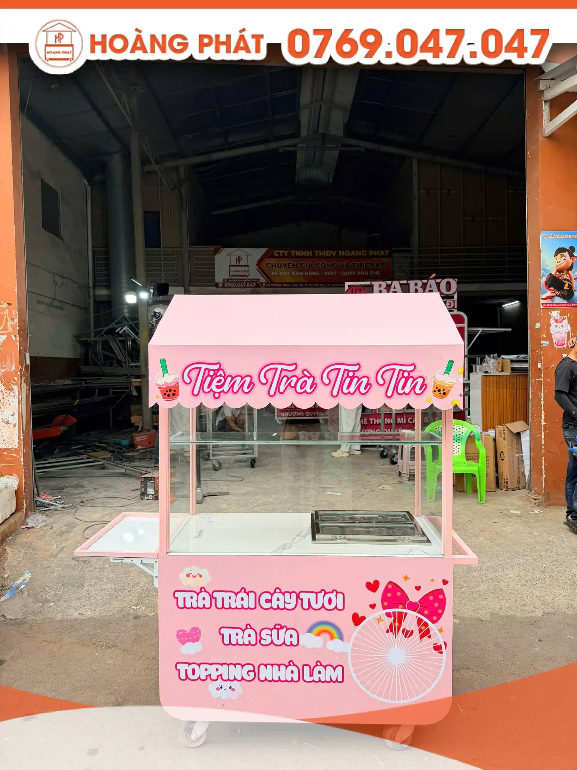 Tủ xe bán trà 1m2 x 60 x 2m XTS1205