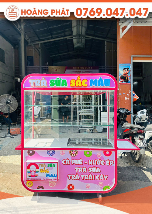 Xe trà sữa sắc màu 1m6 x 60 x 2m XTS1036