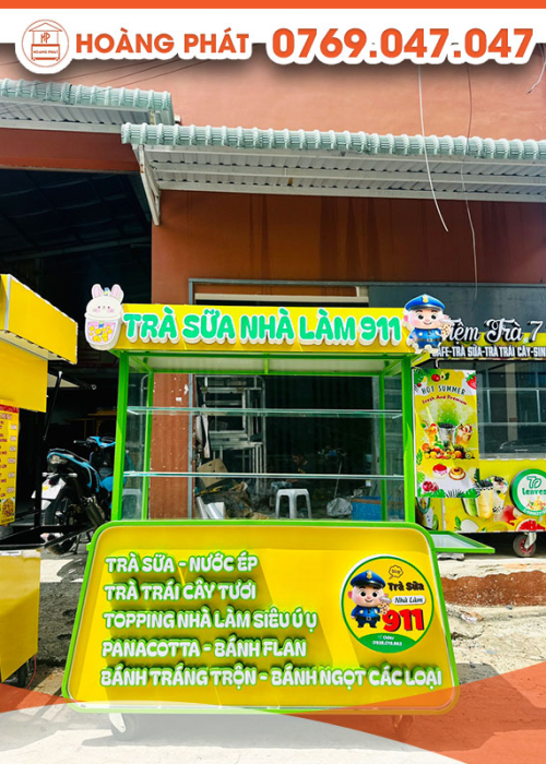 Xe trà sữa 1m2 x 60 x 2m XTS713