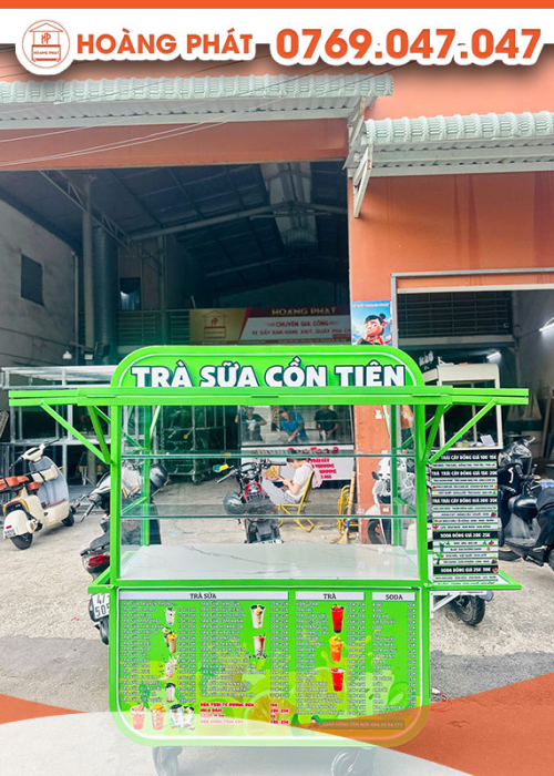 Xe trà sữa 1m5 x 60 x 2m XTS1032