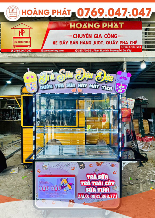 Xe trà sữa 1m2 x 60 x 2m XTS716
