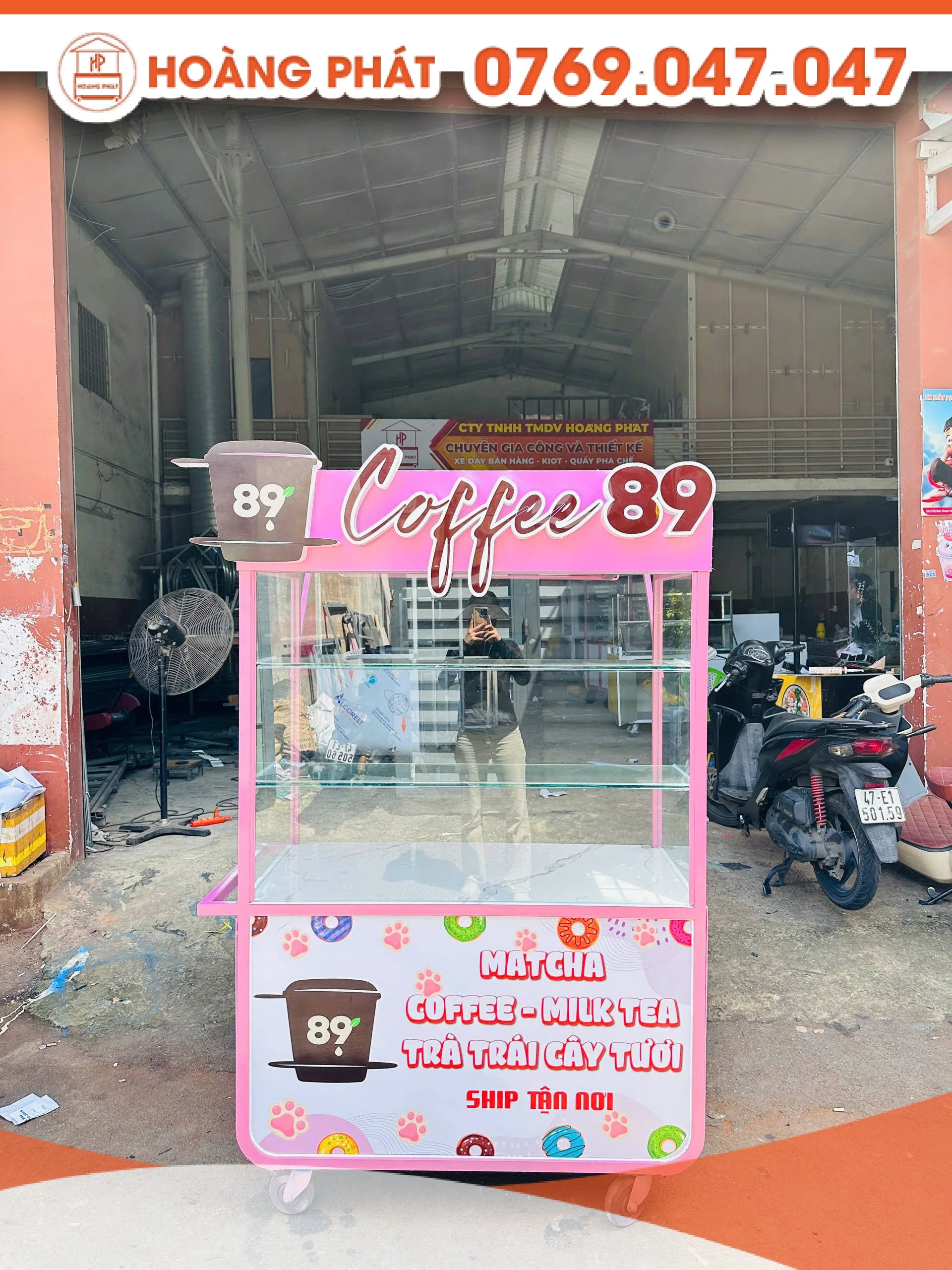 Xe cafe lưu động 1m2 x 60 x 2m XBH1126