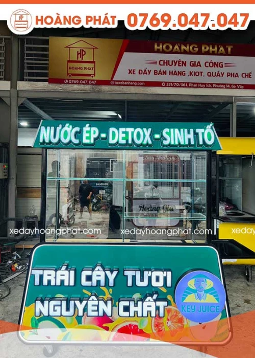 Xe Nước Ép, Sinh Tố 1m4 x 60 x 2m XST225
