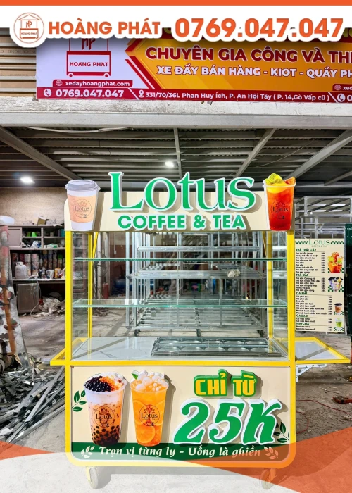 Xe đẩy bán hàng cafe XCF1318