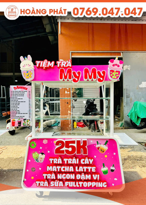 Xe trà sữa 1m2 x 60 x 2m XTS895