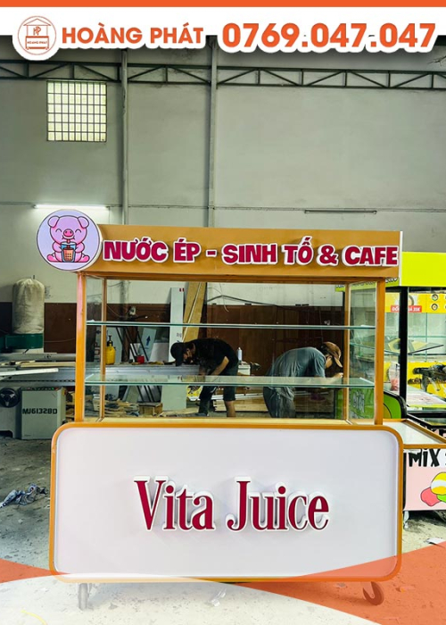 Xe Sinh Tố Nước Ép 1m6 x 60 x 2m XST212