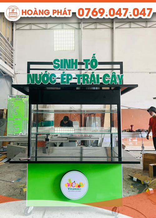 Xe Sinh Tố, Nước Ép 1m4 x 60 x 2m XST230