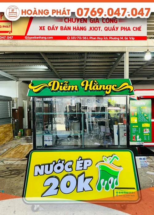 Xe Sinh Tố Nước Ép 1m4 x 60 x 2m XST265